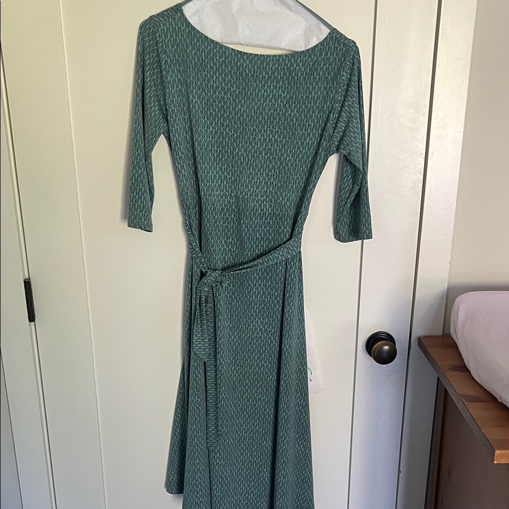 Maternity Elegant Green Patterned  Dress